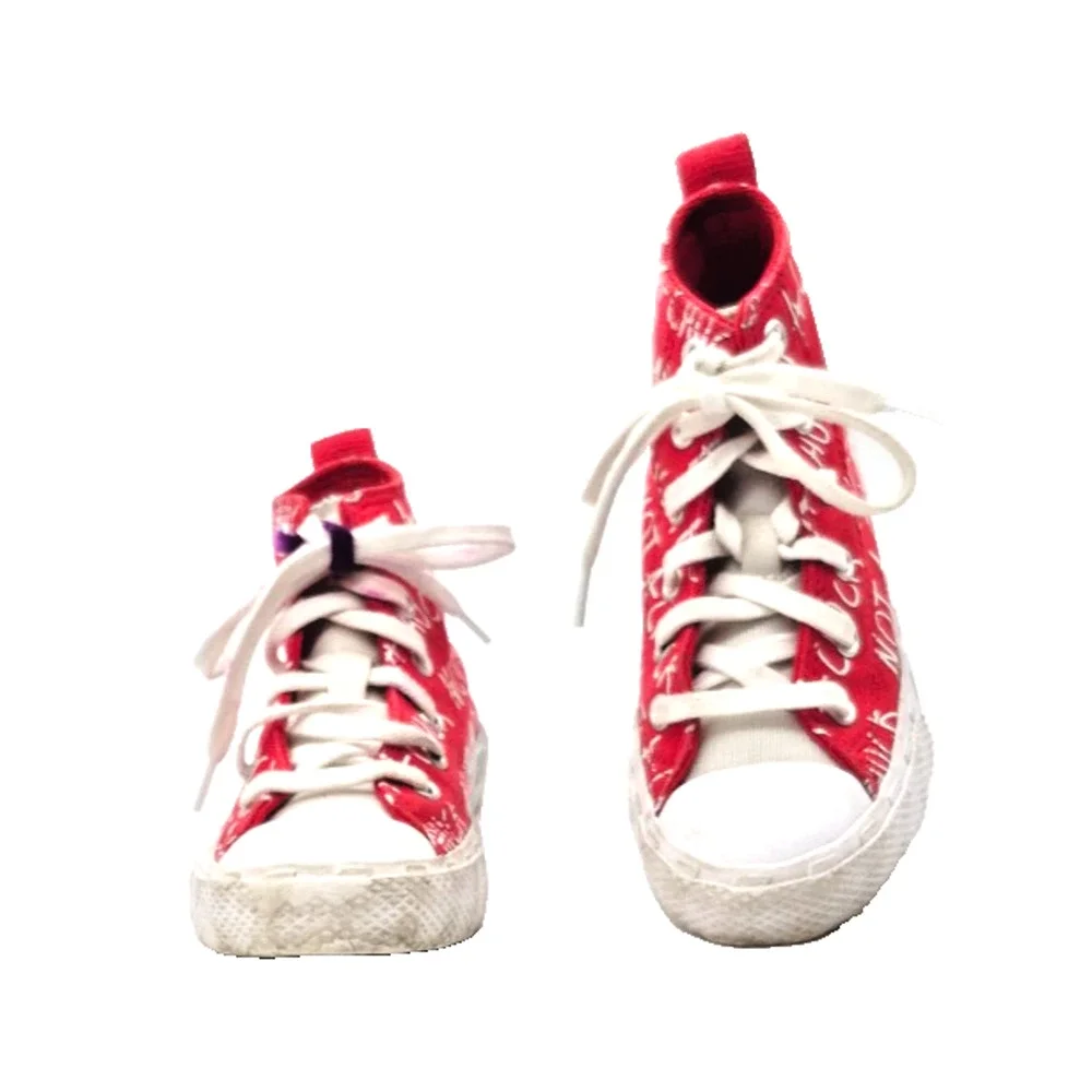 Converse UNT1TL3D High Top Not A Chuck Kids 11 Red White Shoes See Condition